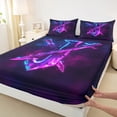 thumbnail image 3 of Castle Fairy Teens Girls Boys Personalized Initial Letter J 4-Piece Full Size Sheets,Abstract Gradient Bed Sheets,Alphabet Lightsaber Lightweight Sheet Sets,Lightweight Room Decor, 3 of 7