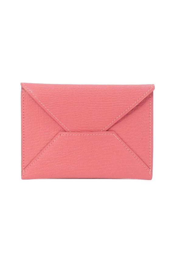 Pre-Owned Hermes Envelope MM 032790CA Business Card Holder/Card Case
