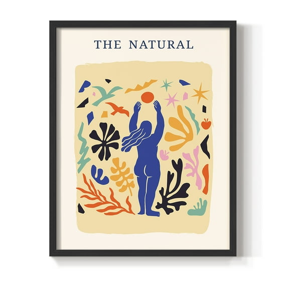 Matisse CDXLII in Black Solid Wood Framed Print No Nail Hanging