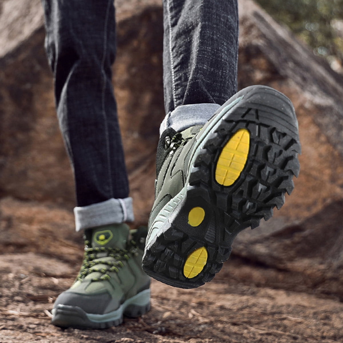 AUXDIQ Hiking Shoes Mens Waterproof Mountain Trekking Shoes Women Breathable Walking Shoes Outdoor Sports Winter Boots