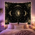 thumbnail image 2 of Celestial Sun and Crescent Moons Among Stars, Mystical Boho for Space Lovers, Astronomy Wall Art, Housewarming Gift, Tapestry Wall Hanging for Bedroom and Living Room, 2 of 7