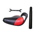 thumbnail image 2 of Sillín de bicicleta para niños, sillín de bicicleta para niños y niñas, universal con poste de soporte de 2,54 cm, Rojo negro, 2 of 9