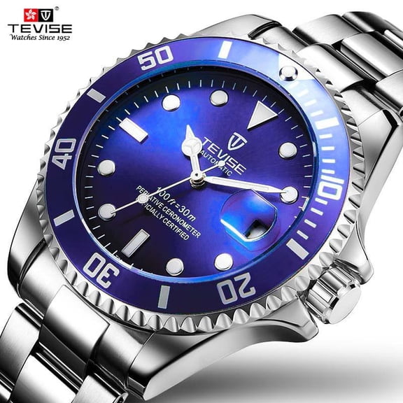 Tevise Classic Quartz Watch Man Waterproof Stainless Steel Wristwatches for Men Relogio Masculino