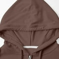 thumbnail image 4 of Womens Coats Rain Windbreaker Loose Fit Rainhiking Hood Blouses,Coffee,M, 4 of 6