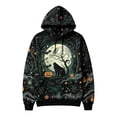 thumbnail image 3 of Lullu Girls Halloween Hoodie Graphic Pullover Hooded Sweatshirt, Sizes 4-14, 3 of 3
