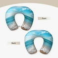 thumbnail image 3 of KLL Sunny Ocean Waves Pattern Memory Foam Cervical Neck Pillow Versatile U-Shaped Pillows for Home/Office/Camping/Travelling/Soft Washable Cover, 3 of 8