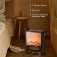 thumbnail image 4 of Costway 1500W Electric Fireplace Tabletop Portable Space Heater w/3D Flame Effect Walnut, 4 of 11