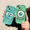 thumbnail image 3 of Redmi A1 12C Note 12 11 10 9 Pro 10C 12 4G 10 9A 9T 9C Xiaomi Lite Poco X3 3D Wave Cute Monster Funda Creativa De Protección Suave Cubierta Trasera, 3 of 4