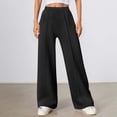 thumbnail image 3 of Sweatpants for Women 2026 Spring Fall Elastic High Waist Wide Straight Leg Casual Loose Sweat Pants with Pockets, 3 of 9