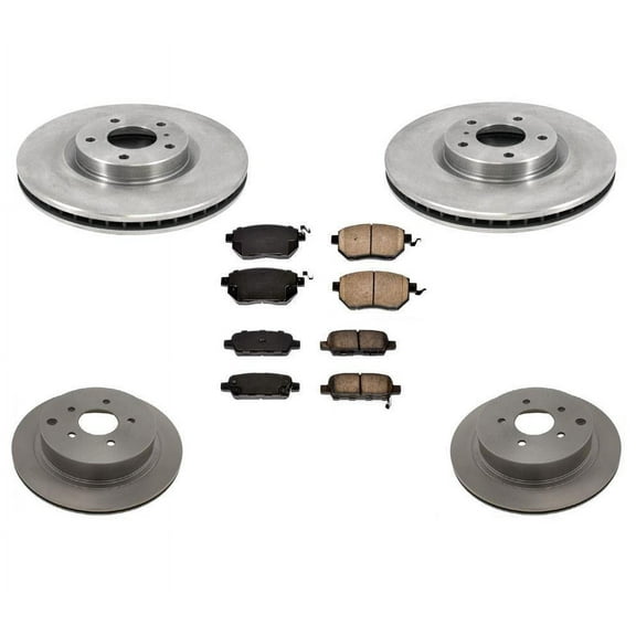 100% New Front & Rear Brake Rotors Brake Pads 6Pc Kit for Nissan Murano 09-2010