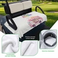 thumbnail image 5 of Golf Cart Seat Covers for 2 Seater, Hello Summer Soft Microfiber Cart Seat Towel Blanket, Pink Ice Cream Truck Watercolor Absorbent Breathable Non Slip Bench Seats Protector for Golf Course 51"x31", 5 of 9