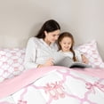 thumbnail image 4 of Erosebridal Teens Kawaii Ribbon Bow Twin Comforter Sets 3-Piece,Ballet Dance Bedding Set for Kids Girls,Pink Reversible,Breathable Home Decor, 4 of 6