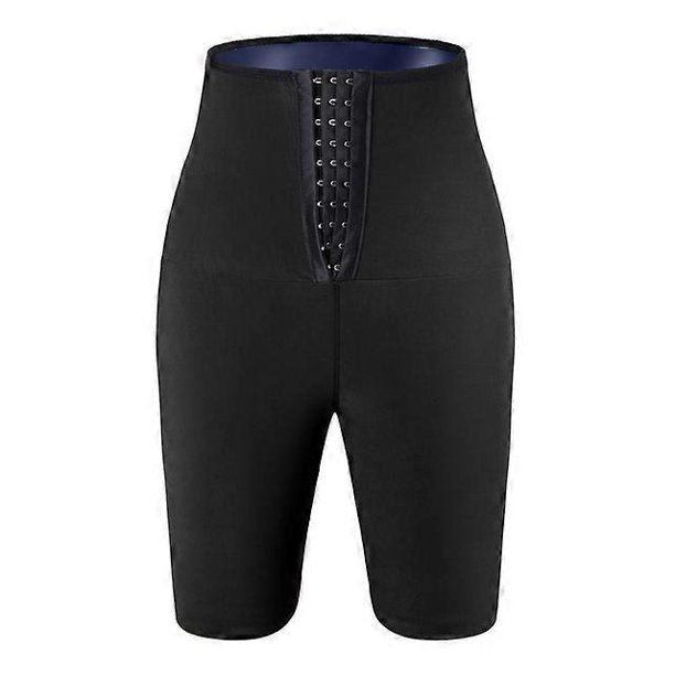 Pantalones de sudoración calientes, moldeador adelgazante con efecto sauna, pantalones cortos ajustados de cintura alta con hebilla para mujer, leggings moldeadores de cuerpo para gimnasio y fitness