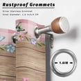 thumbnail image 2 of Outdoor Curtains for Patio Waterproof, Happy Easter Outdoor Privacy Panels Grommet, Gnomes Rabbit Flowers Eggs Brown Wood Grain Blackout Outside Curtains for Porch/Cabana 54"x95", 1 Panel, 2 of 8