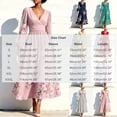 thumbnail image 6 of Women's Fall Floral Printed Maxi Dress V Neck Lantern Long Sleeve Boho Dresses for Wedding Guest Beach Vacation, 6 of 6