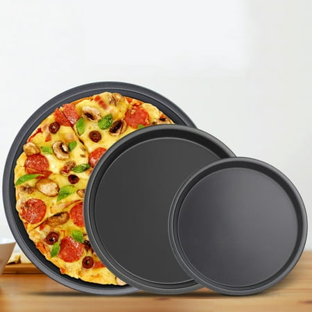 

Hariumiu Kitchen Stainless Steel Pizza Pan 6/7/8/10 inch Pizza Tray Oven Pizza Crisper Pan Round Pizza Sheet Baking Pan Food Serving Plate for Pie Cookie Dishwasher Safe