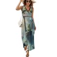 thumbnail image 1 of Vestido Largo Sin Mangas Para Mujer, Frog in The Pond Traje Informal Para Cumpleaños, Verano, 1 of 5