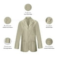 thumbnail image 4 of Panda Uniform by HeedFit Men's 31" Lab Coat Custom Fit, XS, Khaki, 4 of 6