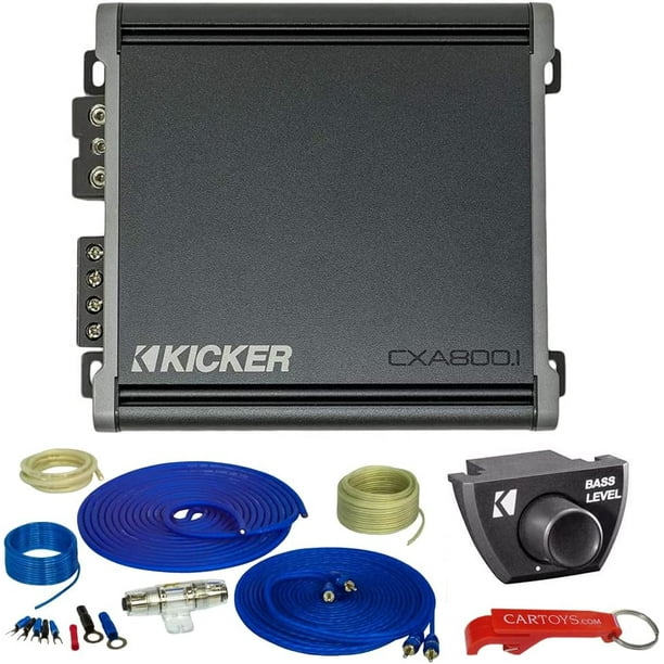 Kicker 46CXA8001 Class D Mono Amp with 46CX Bass Remote and 8Ga. Amp