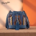 thumbnail image 3 of Wrangler Hobo Bags for Women Designer Bucket Purses Western Shoulder Handbags, Jean, 3 of 7