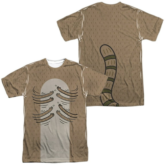 Regular Show Hamboning Unisex Adult Sublimated Costume T Shirt (Front/Back), Small Multicolor