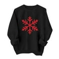 thumbnail image 5 of Cadancy Holiday Tops for Women Christmas Snowflake Crew Neck Long Sleeve Pullover Sweatshirts Festival Holiday Winter Funny Shirts Casual Loose Xmas Outfits 2025, 5 of 5