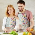 thumbnail image 5 of Pioneer Flower Floral Print Pattern Apron-Garden Aprons for Women with Pockets-Cotton Linen Waterproof Kitchen Cooking Gardening Aprons Adjustable for Kitchen,Cooking,BBQ and Salon 33x27 Inch, 5 of 7