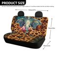 thumbnail image 4 of FUIALDOLG Elephant Leopard Galaxy Full Wrap Car Seat Cover for Car Interior Automotive, Comfortable Rear Bench Seat Covers Stretch Car Back Seat Cover Protectors, 4 of 6