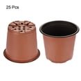 thumbnail image 3 of Unique Bargains 7' Plastic Plant Nursery Pots Starting Planter Container, Red 25 Pack, 3 of 6