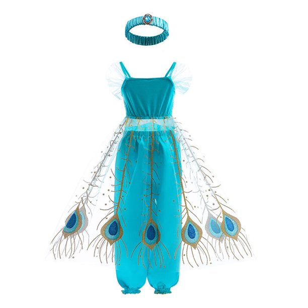 open lace back dress Lito Angels Kids Girls Jasmine Princess Dress Costume Top with Peacock Cape  and Pants Set, Size 8-9 Years, Large : Amazon.com.be: Toys main image 0