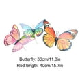 thumbnail image 3 of Butterfly Stakes,Decorative Garden Stakes,3D Colorful Double Wings with Stick,Artificial Butterflies for Flower Bouquet Crafts,Plant Stake for Patio Yard Pot,Party Decor,Giant Butterfly Garden Stakes, 3 of 6