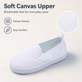 thumbnail image 2 of Girls White Shoes Canvas Comfortable Causal Sneakers for Boys Toddler Kids, 2 of 12