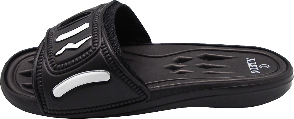 NORTY Mens Drainage Slide Sandals Adult Male Footbed Sandals Black - image 2 of 7