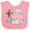 Pink and White, variant on Inktastic Easter He Has Risen with Cross and Flowers Boys or Girls Baby Bib