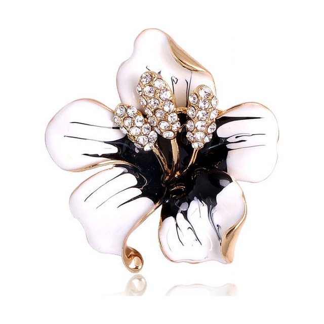 Pin de solapa esmaltado a la moda, broche de flor de lirio, broches y alfileres para mujer, llanto
