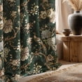 thumbnail image 2 of StangH Green 100% Blackout Floral Curtains Bird Pattern Vintage Home Decor Thermal Insulated with Backtab Drapes for Living Room, W52xL84, 2 Panels, 2 of 7