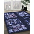 thumbnail image 3 of Ahgly Company Machine Washable Indoor Round Transitional Periwinkle Purple Area Rugs, 8' Round, 3 of 7