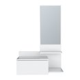 thumbnail image 6 of Floating Hallway Cabinet Lowell, Space-Saving Living Room Organizer with Mirror, White, 6 of 12