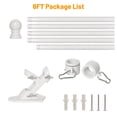 thumbnail image 3 of SnugNiture Flag Pole Kit 6FT with Bracket, Stainless Steel with Two No-Tangle Ball Rings(White), 3 of 6