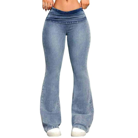 Bogo Womens Jeans Bootcut Long Women'S Pants Jeans Short Pants For Women Casual Elastic Waist Womens Trousers Dress Pants