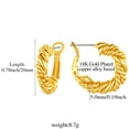 thumbnail image 4 of Clearance 14K Gold Plated Hoop Earrings for Women Large Twisted with Hypoallergenic 925 Sterling Silver Needle 20/30/50/70mm Small/Oversized Vintage Ear Loop Hoops for Her Birthday Christmas, 4 of 5
