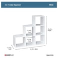thumbnail image 3 of GusaPl Cubeicals 3-2-1 Cube Storage Shelf Organizer Bookshelf, 3 Tier, Steps, Corner Unit, Easy Assembly, Wood, White Finish, 3 of 9