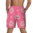 thumbnail image 4 of Haiem Cartoon Pigs And Hearts Men'S Quick-Dry Swim Trunks: Comfortable Beach Shorts With Mesh Lining And Pockets - Ideal For Swimming And Sunbathing Xx-Large, 4 of 9