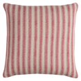 thumbnail image 3 of Rizzy Home Ticking Stripe Cotton with Zipper Closer Decorative Throw Pillow, 20" x 20", Brown, 3 of 6