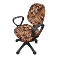 thumbnail image 4 of CHAQLIN Leopard Bow Print Desk Chair Cover with Decorative Stretchable Fabric, Set of 2 Elastic Office Chair Slipcover for High Back Boss Chair, 4 of 7