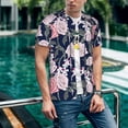 thumbnail image 6 of KLL Rose Flowers for Men's Baseball Shirts,Short Sleeve Casual Shirts Button Down Shirt for Men Beach Summer Wedding Shirt-4X-Large, 6 of 7