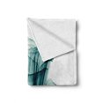 thumbnail image 2 of Flower Soft Flannel Fleece Throw Blanket, X-ray Image of a Rose Flower Romance Creative Nature Picture Print, Cozy Plush for Indoor and Outdoor Use, 70" x 90", Teal White, by Ambesonne, 2 of 6