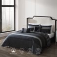 thumbnail image 5 of Bebejan Kyle 5 Piece Comforter Set, Queen, Black,  100% Cotton Sateen, Reversible, All Season, Cozy Comfort, 5 of 11