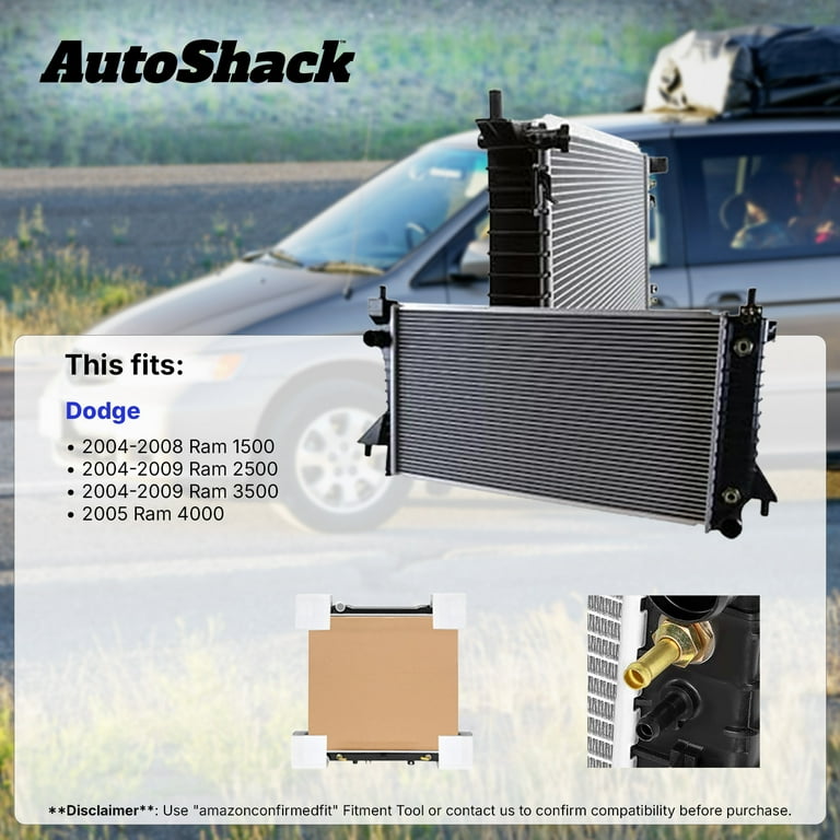 AutoShack Truck Aluminum Radiator for 2004 2009 Dodge Ram 1500 2500 3500 5.7L V8 4WD RWD Walmart