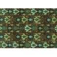 thumbnail image 1 of Ahgly Company Machine Washable Indoor Rectangle Abstract Turquoise Blue Modern Area Rugs, 2' x 4', 1 of 4
